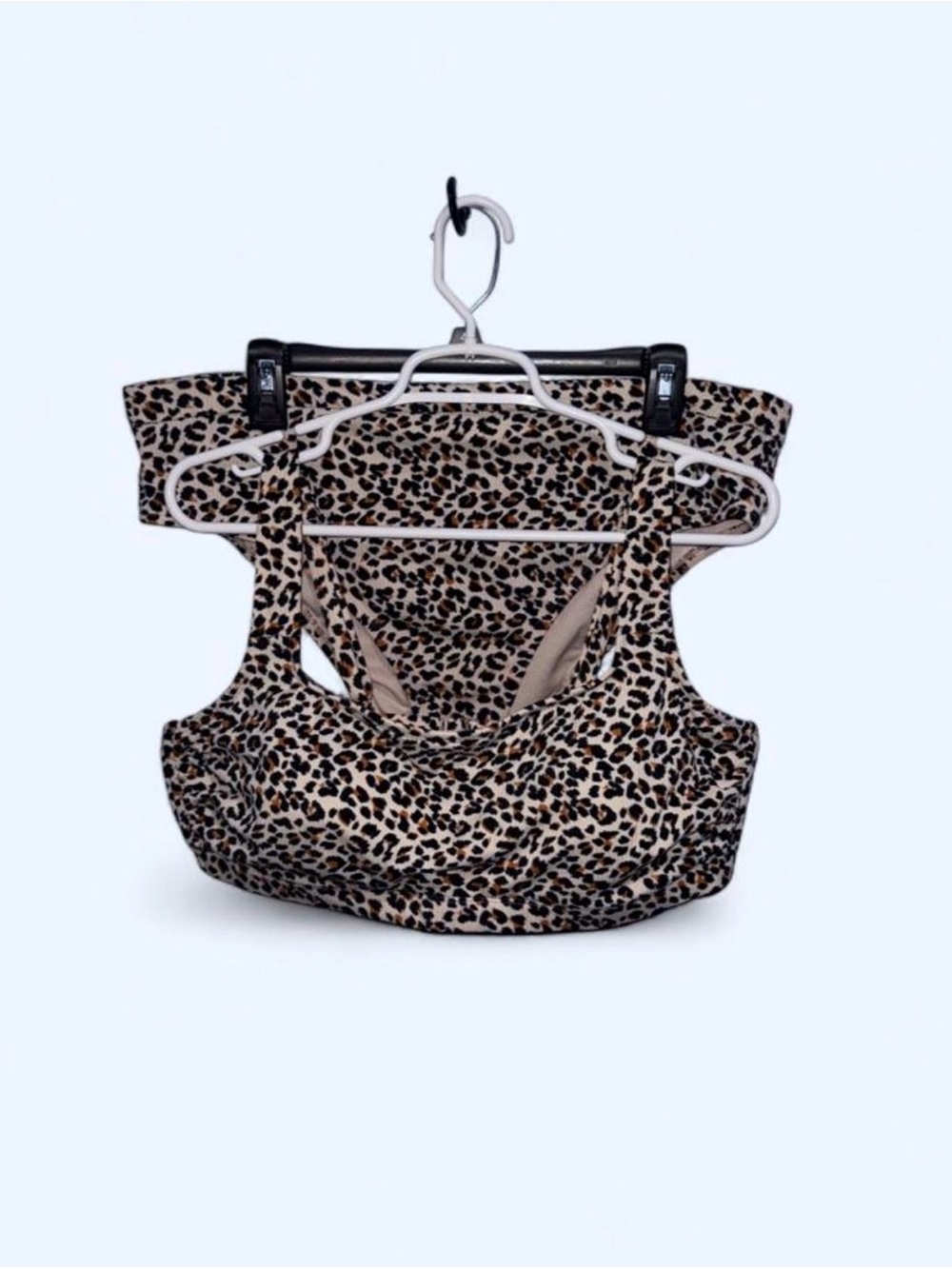 Xhilaration Leopard Print Top - Black, Tan, White
